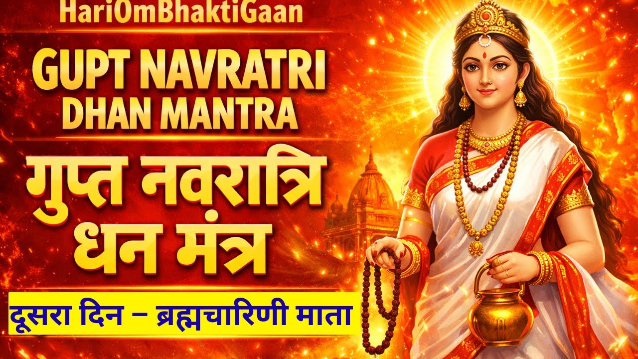दूसरा दिन – ब्रह्मचारिणी माता Gupt Navratri Dhan Mantra | Brahmacharini Mata Powerful Mantra#bhakti