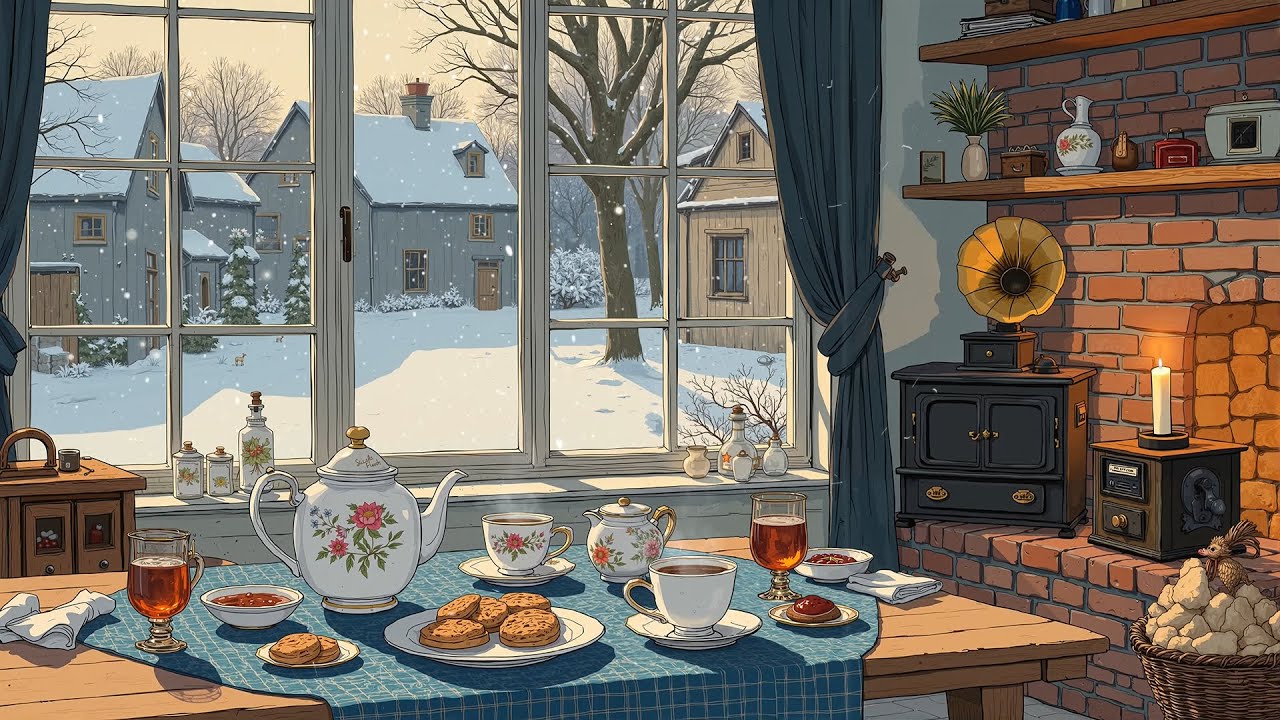 Afternoon Tea on a Snowy Day - Timeless Jazz Vintage Music & Retro Classical Vibes