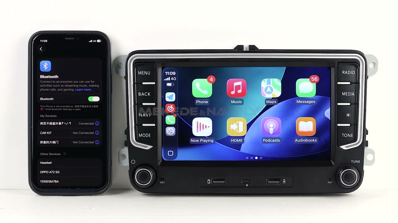 MEKEDE K4 Plus Atmosphere lighting style Android 15 Smart Car Radio For VW Function Operation Video