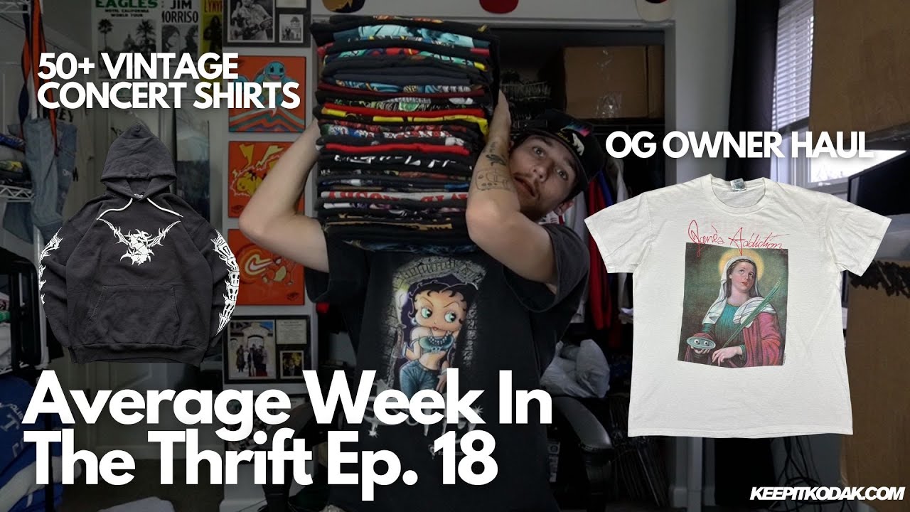 50+ Vintage Concert Shirts From Original Owner! Tons of Polo at the Bins! AWITT. Ep 18