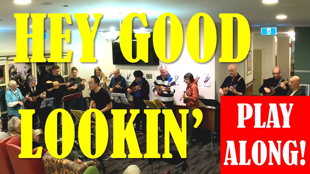Hey Good Lookin' - Hank Williams - Ukulele Play Along (5 easy chords D7 G7 C C7 F)