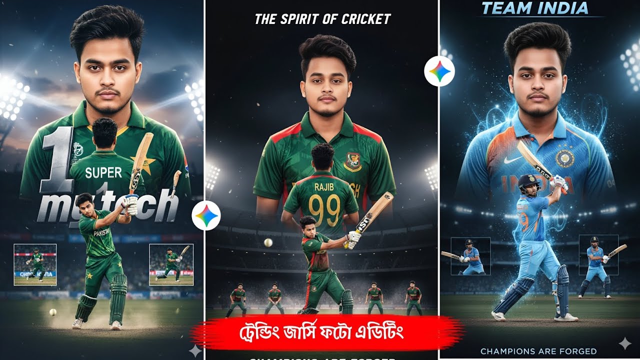 Cricket Club Jersey Ai Photo Editing | Gemini Cricket Player | Cricket Jersey Photo Edit 2025