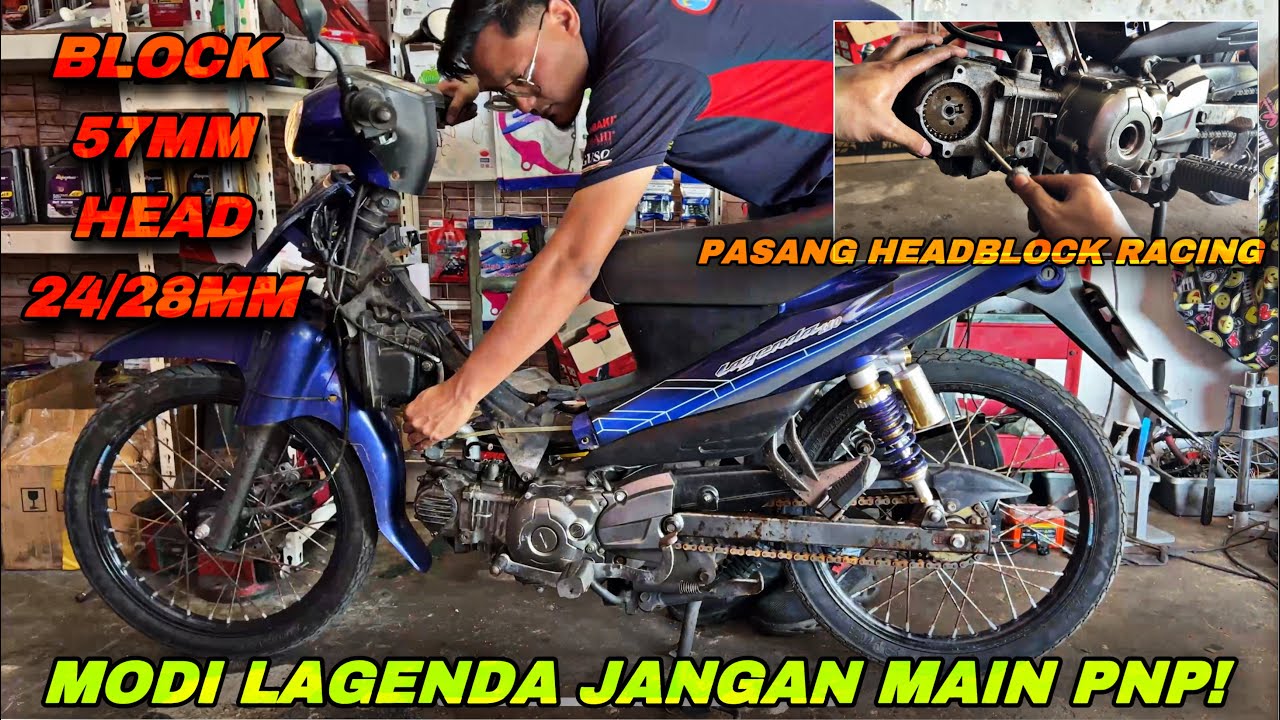 PROJEK LAGENDA SRL110 FULLSPEC 57MM | BARAI TOPSET & PASANG HEADBLOCK PADU | PART 2