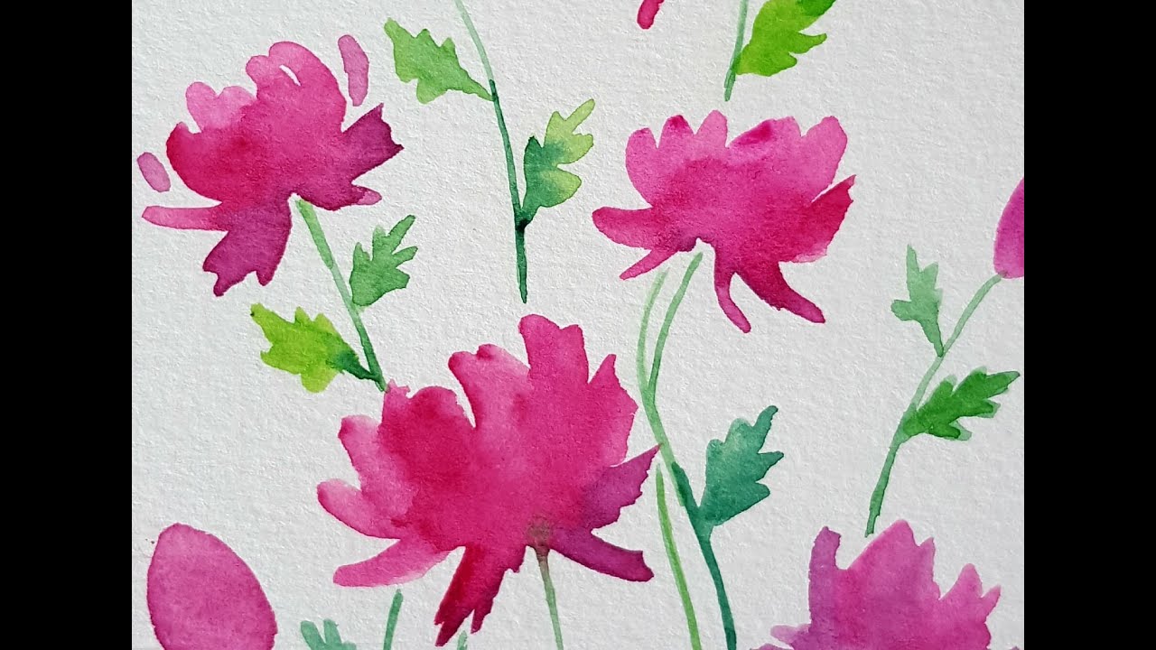 Peonías fáciles en acuarela. Paso a paso/ Watercolor tutorial. Simple peonies for beginners