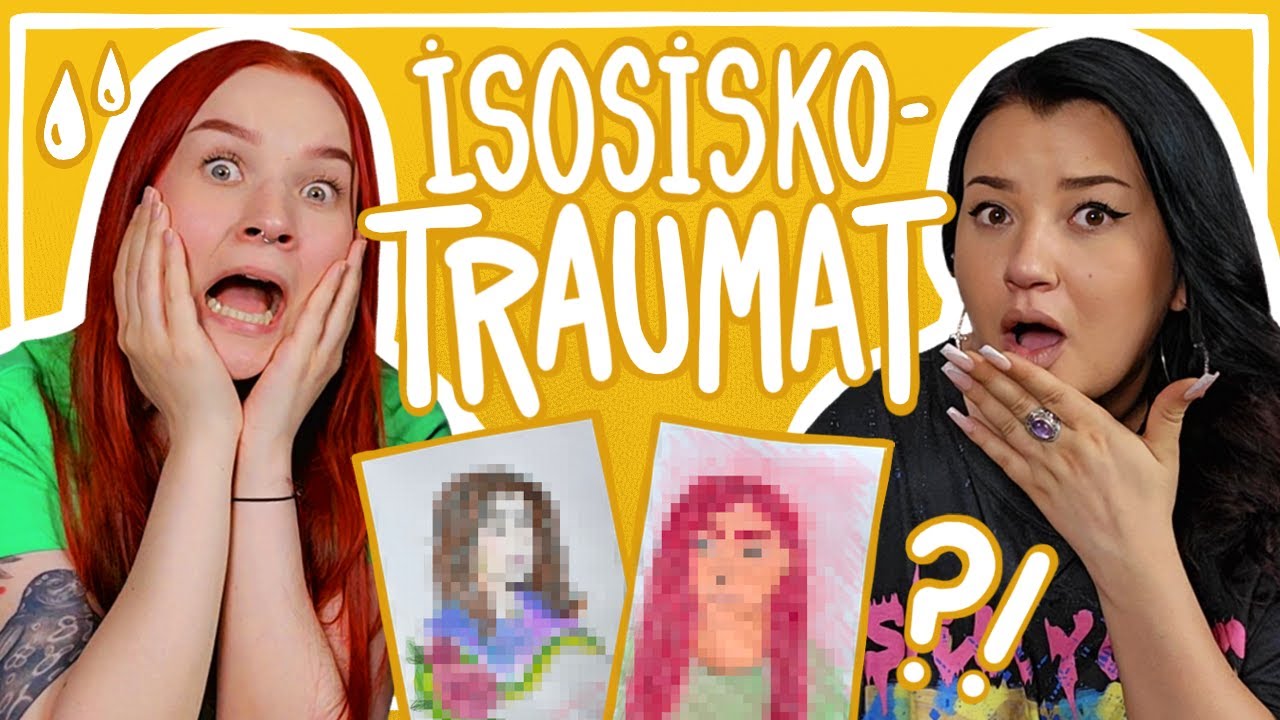 Piirrettiin toisistamme muotokuvat VASEMMALLA KÄDELLÄ?! || ❤️SISKO Q&A❤️