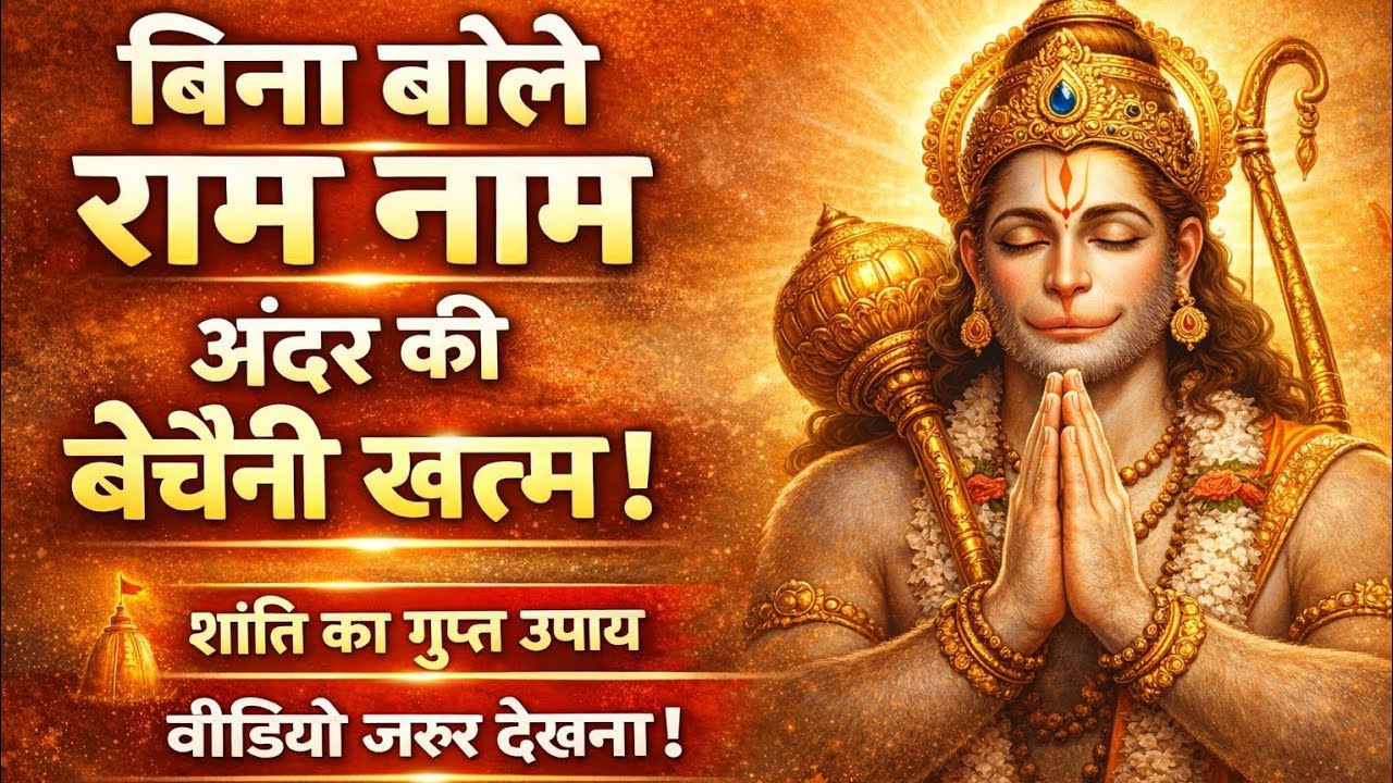 बिना बोले राम नाम जप अंदर की बेचैनी खत्म! मानसिक राम नाम जप का चमत्कार 