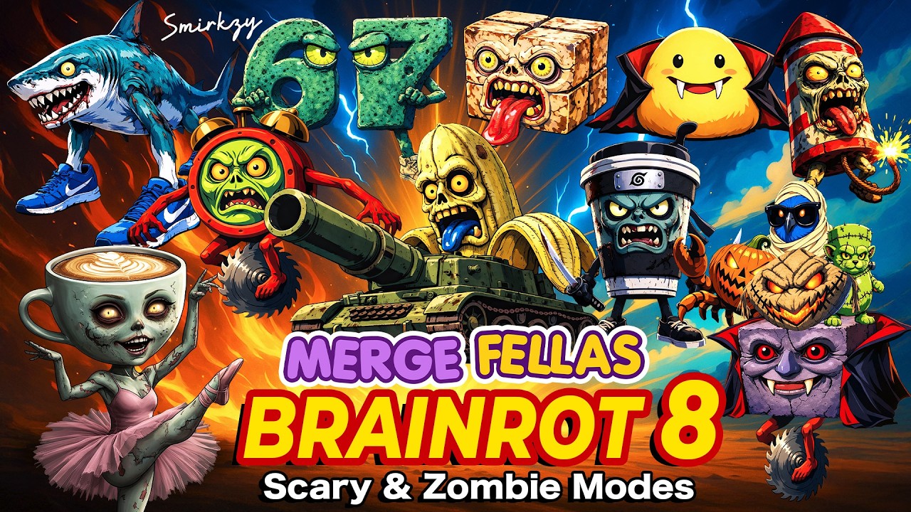 Brainrot Anime Opening Song 8 ft. MERGE FELLAS ZOMBIE 1-2 SCARY 1-2  (Official MV) by Smirkzy Studio