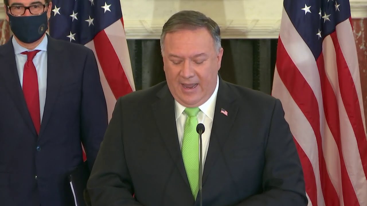 Secretary Pompeo Hosts an Interagency Press Event on Iran Snapback Sanctions