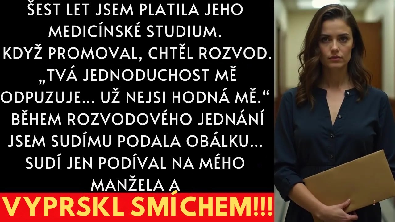 Šest let jsem platila jeho medicínu, pak se se mnou rozvedl — až soudce otevřel mou obálku.