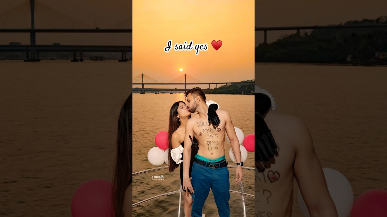That's how he proposed me🥹&hearts;️ and I said YES &hearts;️ #krishnamukherjee #chiragbatliwala #propose #yacth