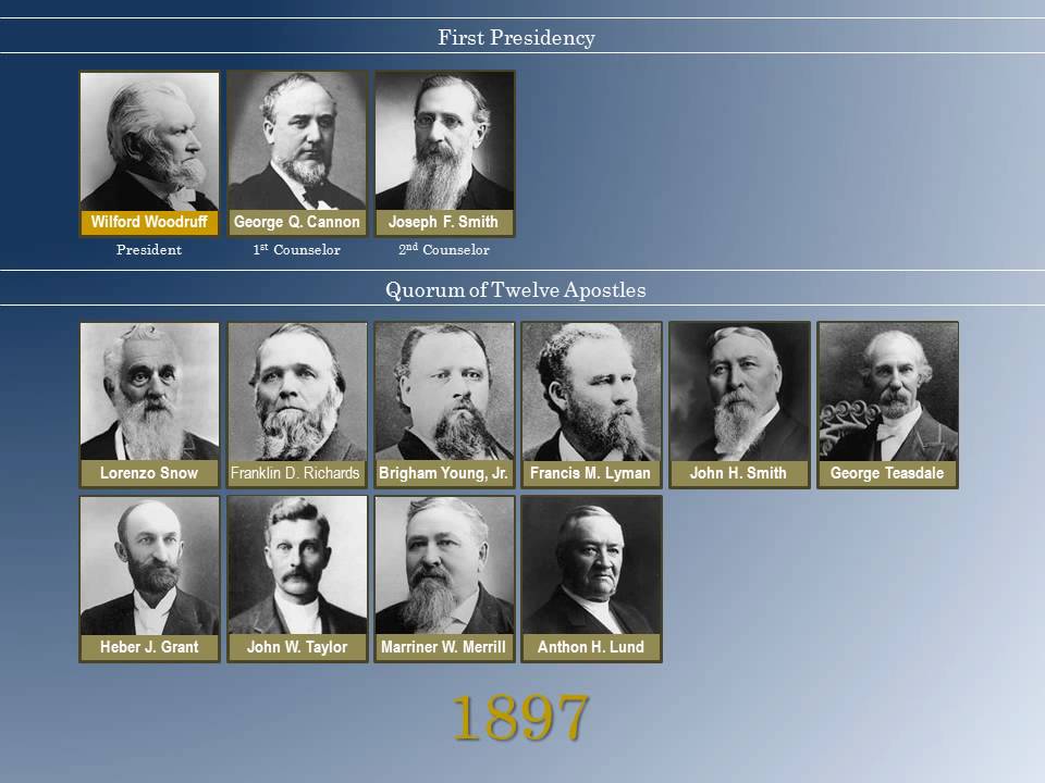 LDS First Presidency & Quorum of Twelve 1830 - 2010 (Old)