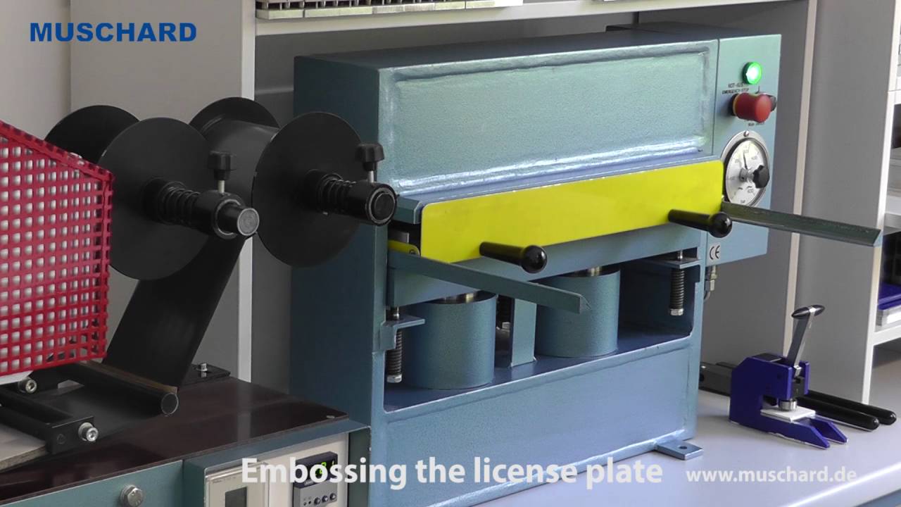 How to make car license plates / number plates with Muschard machines?