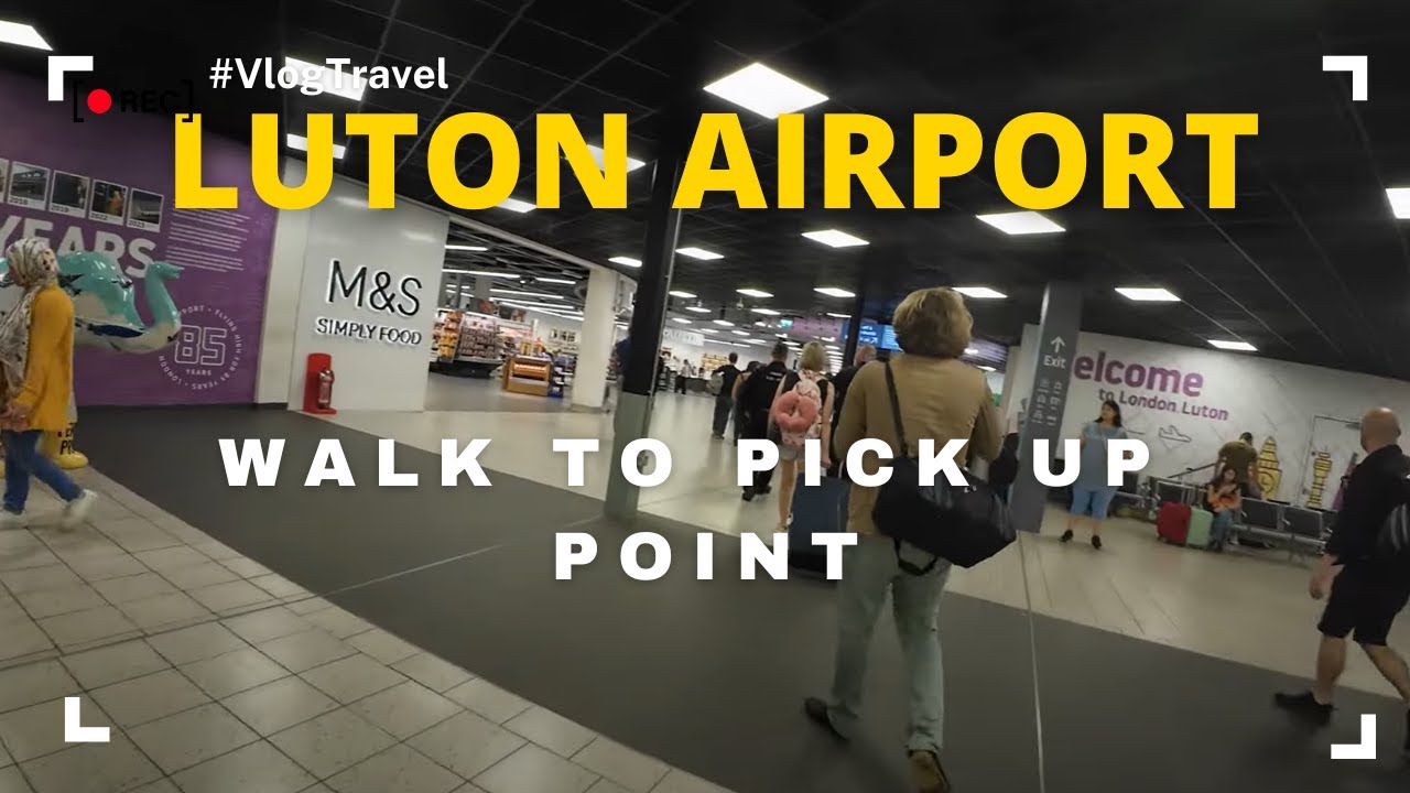 Luton Airport: Walking To The Passenger Pickup Point