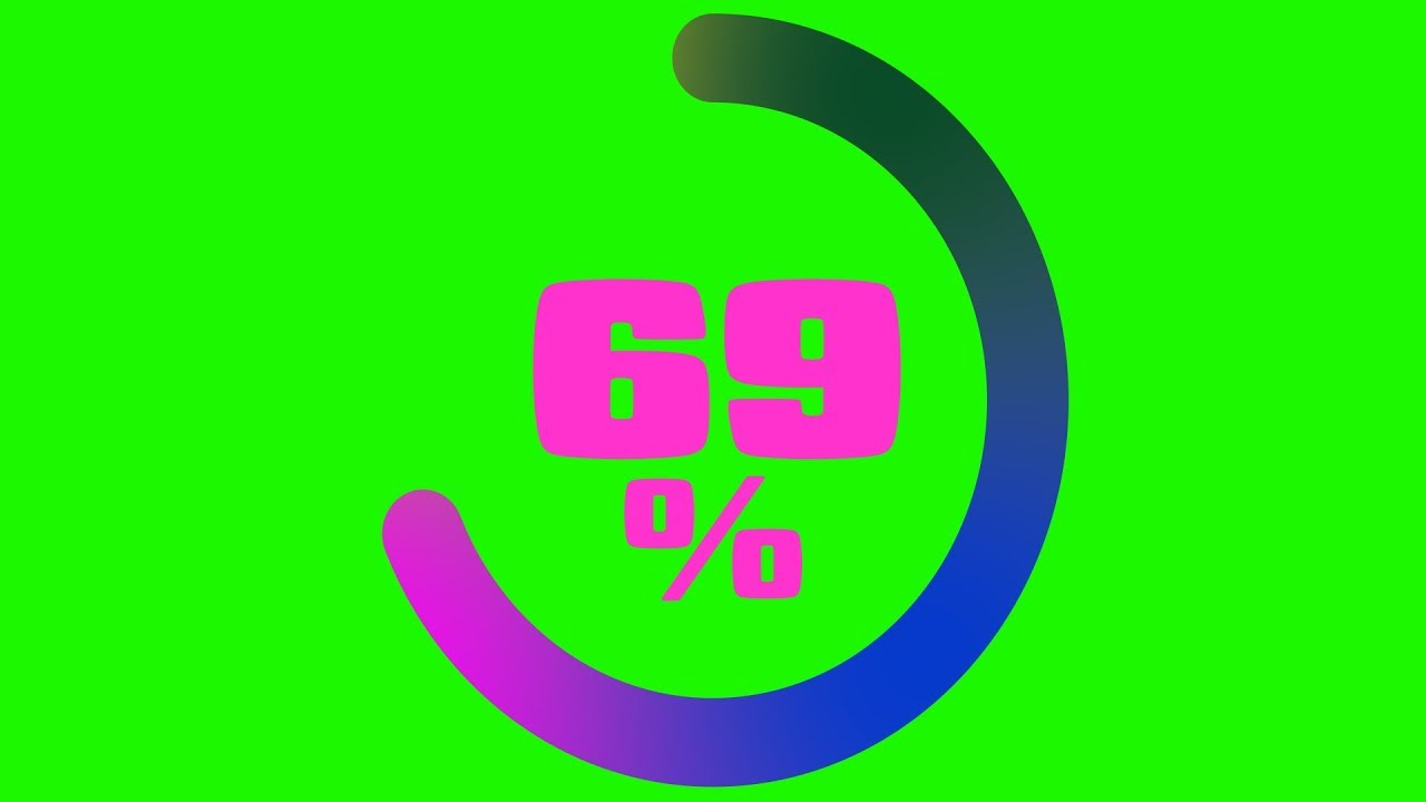 4K Free Circle Loading Animation in Multiple Colors on Green Screen