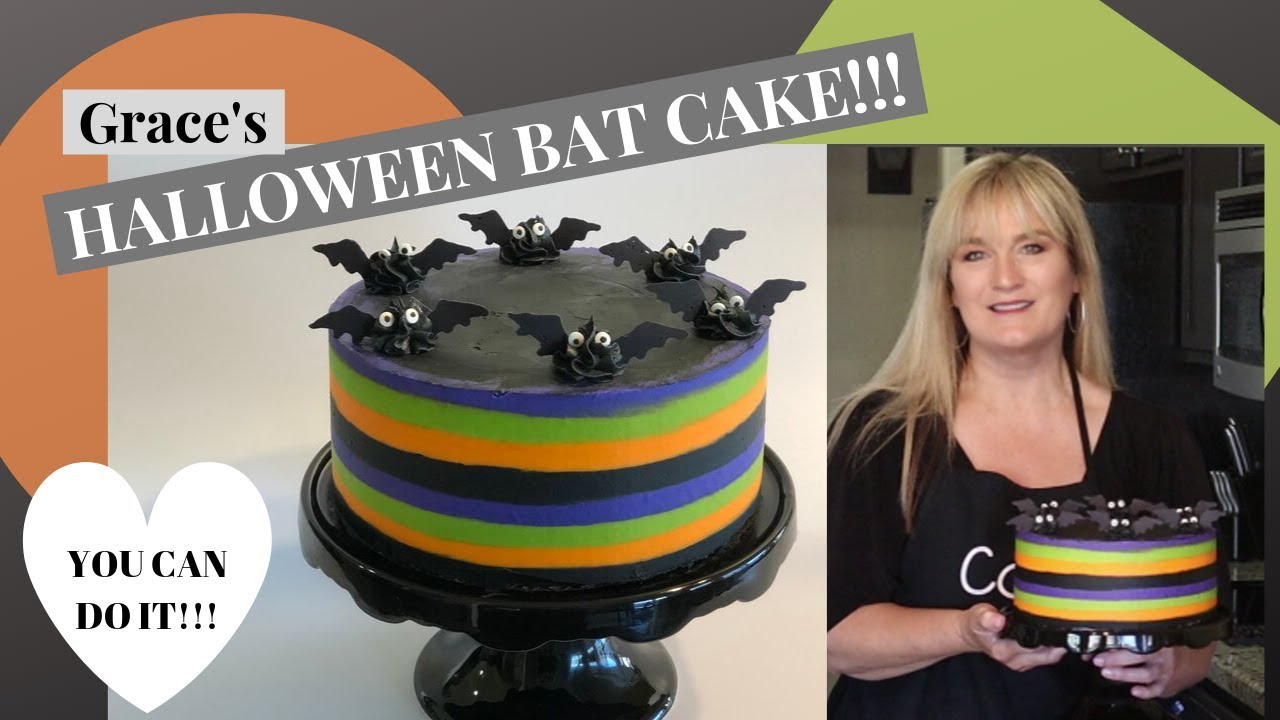 How to make a BAT HALLOWEEN CAKE l Beginner Cake Decorating Tutorial