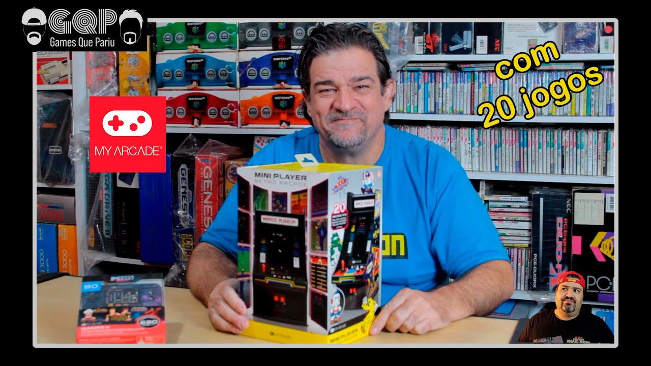 GQP - MYARCADE MINI PLAYER RETRO ARCADE  - O simpático arcade com jogos da Namco