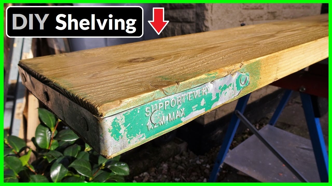 How to Make Rustic Scaffold Board Shelves (FREE Wood DIY Project)