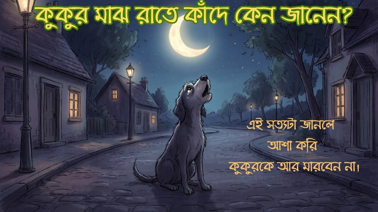 গভীর রাতে কুকুর আকাশের দিকে মুখ করে কাঁদে কেন? | অজানা রহস্য ও ইসলামি ব্যাখ্যা