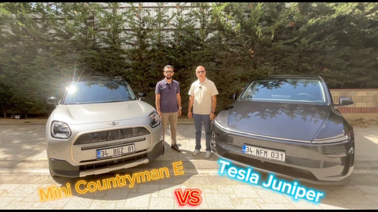 Mini Countryman E VS Yeni Tesla Juniper Karşılaştırması!!!! #electricity #minicountryman #tesla