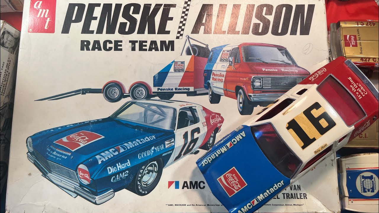 Наборы винтажных моделей AMT Bobby Allison AMC Matador и другие наборы Allison NASCAR