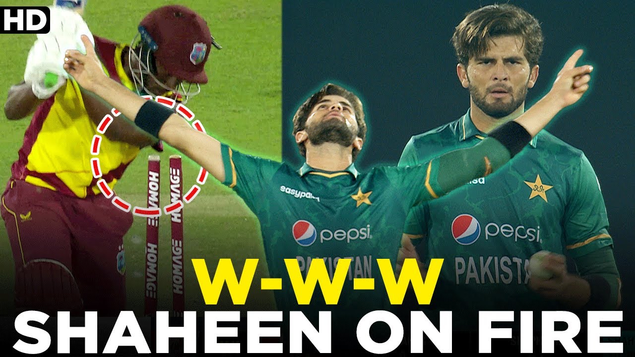 Shaheen Shah Afridi is on Fire 🔥 | 3️⃣ Wickets in 1️⃣ Over | Pakistan vs West Indies | PCB | MK2A