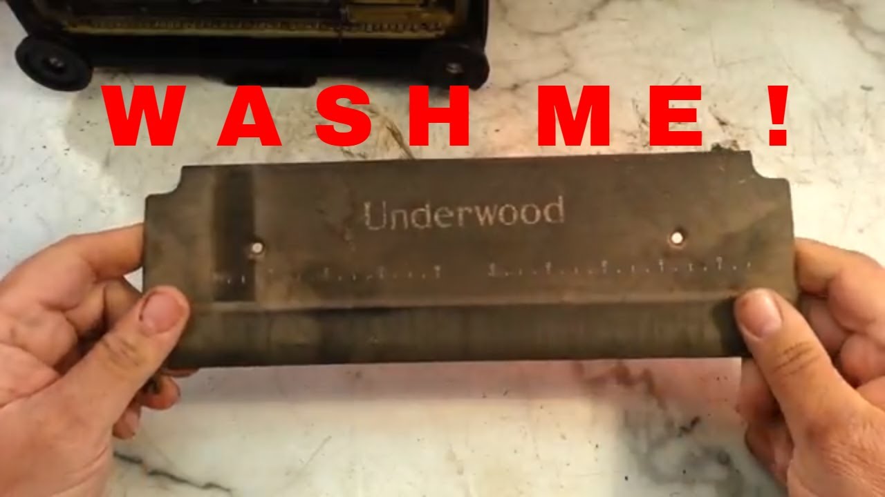 Underwood Typewriter Black Matte Paint Wash & Shine Process Clean Restore Luster No Decal Damage
