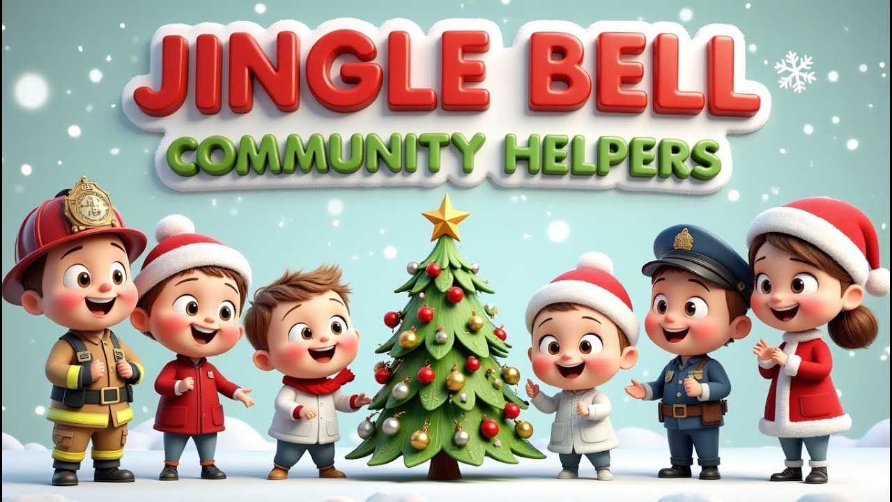 Jingle Bell Community Helpers | Christmas Song About Community Helpers | KidsLearn Nursery Rhymes