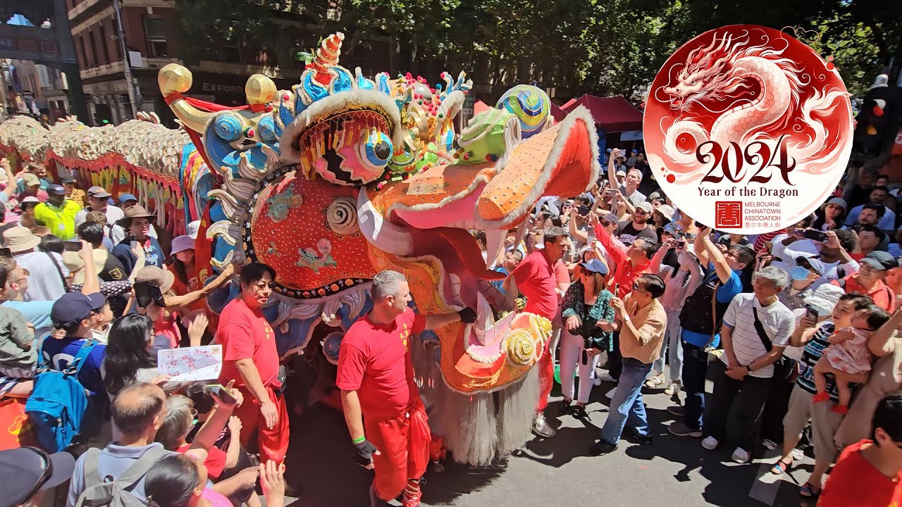 2024 Melbourne Lunar New Year - 11/02/2024 - With lions, dragons, firecrackers and police!