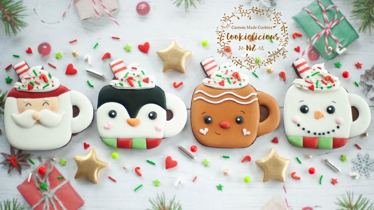 How to decorate ADORABLE CHRISTMAS MUGS - 4 Designs with 1 shape