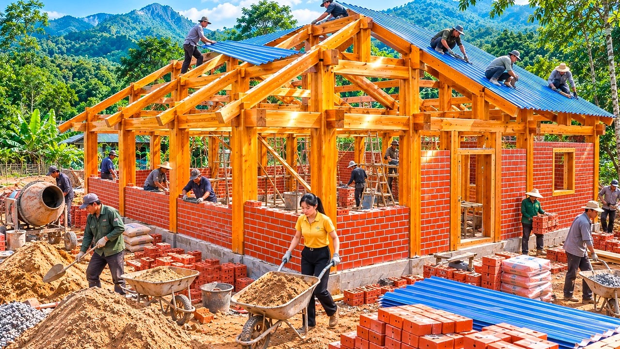Young girl builds her parents a dream home with all her savings, village helps.|By @freelife98‬