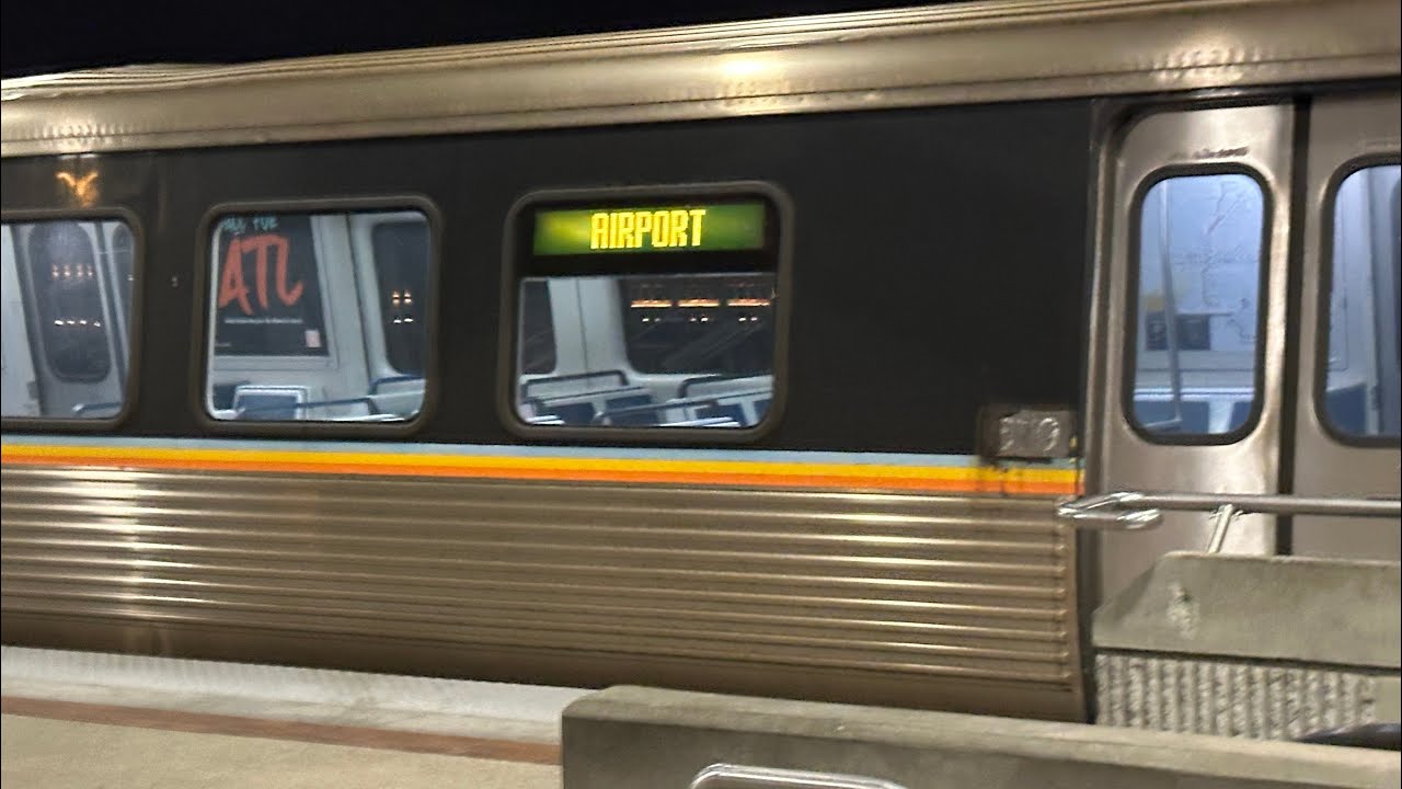 Marta train CQ312 #679 Full Goldline Northbound🟡 From Airport to Doraville 🚇 #train #metroatlanta