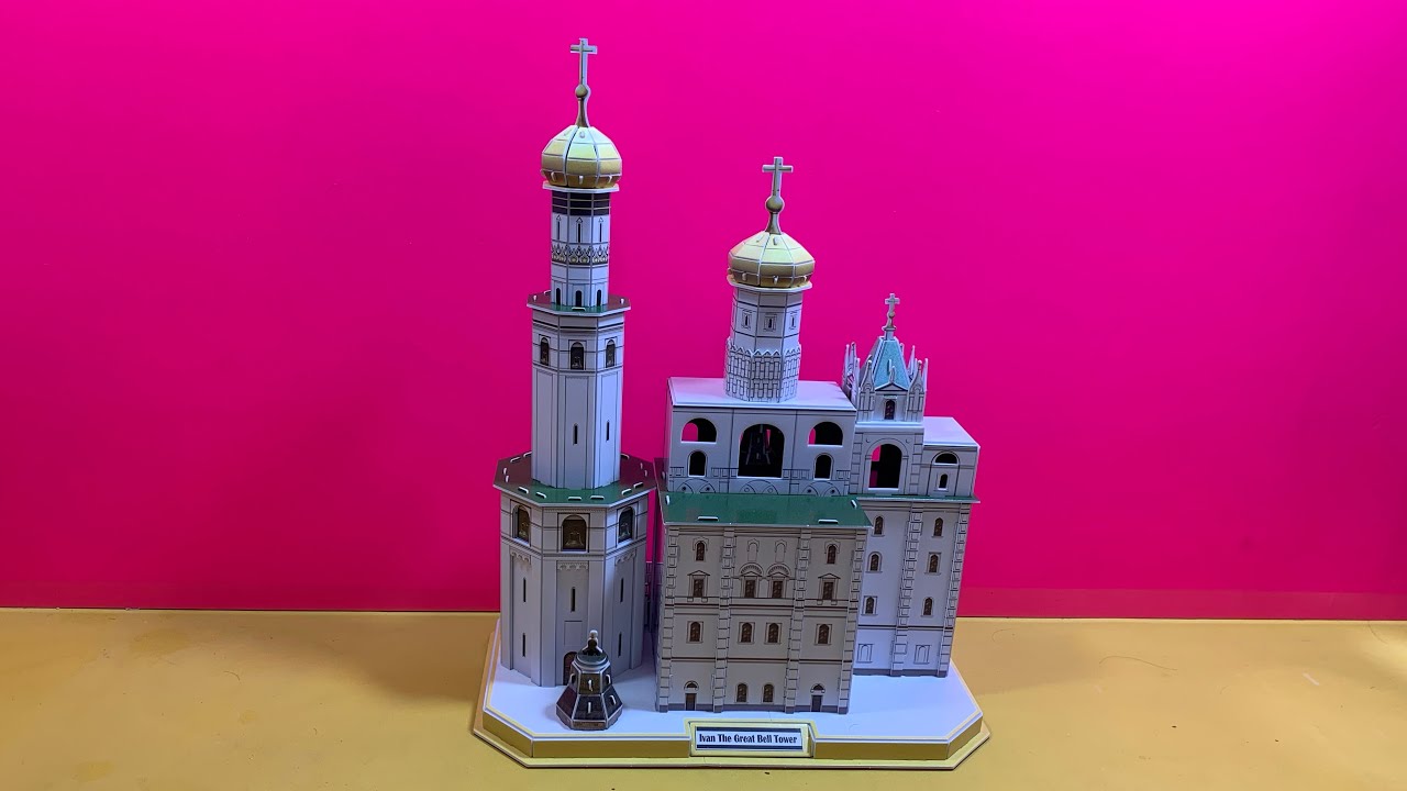 DIY Craft Instruction 3D Puzzle Cubicfun Ivan The Great Bell Tower