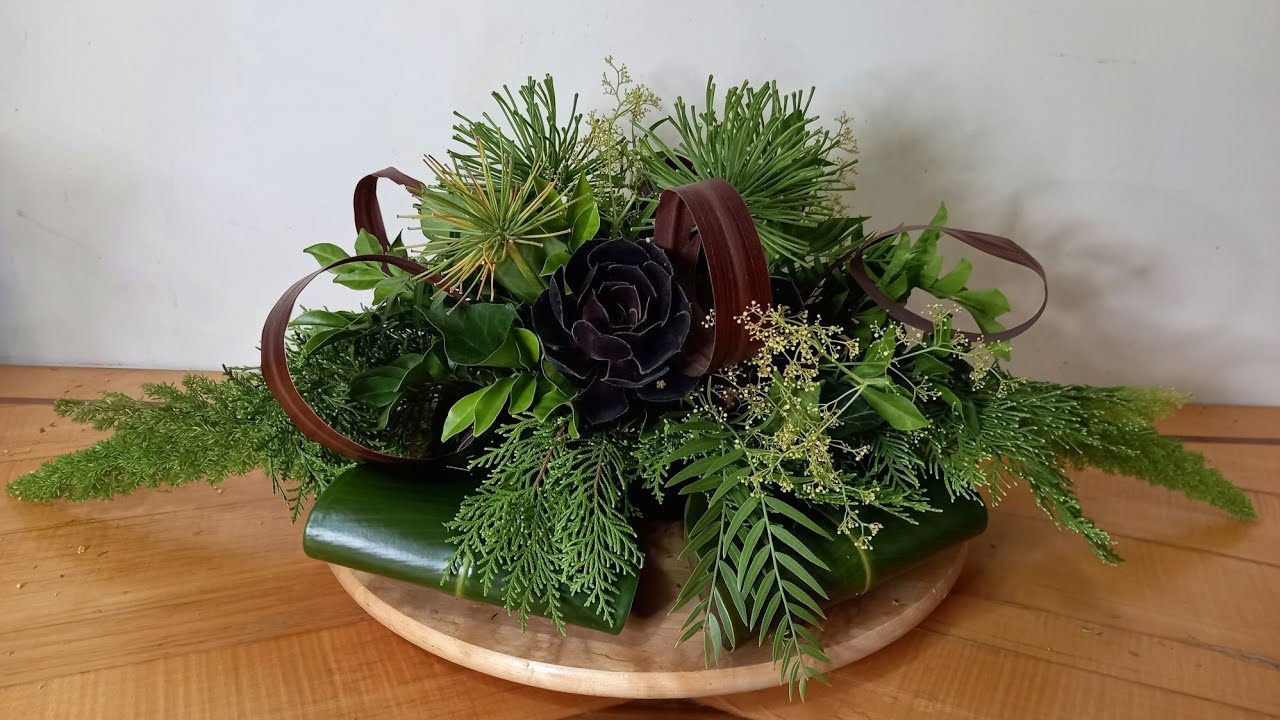 Learn how to make a green foliage arrangement