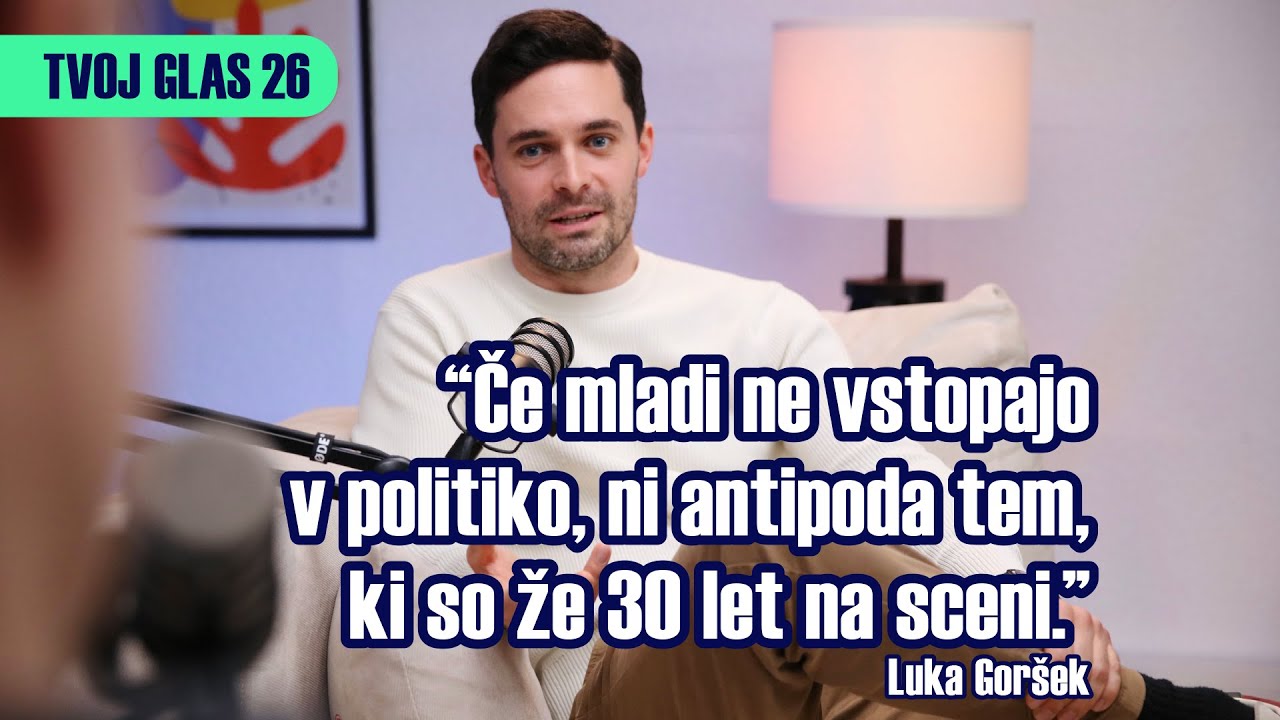 Luka Goršek v podkastu Tvoj glas 26 o politiki, ki je zamudila trenutek