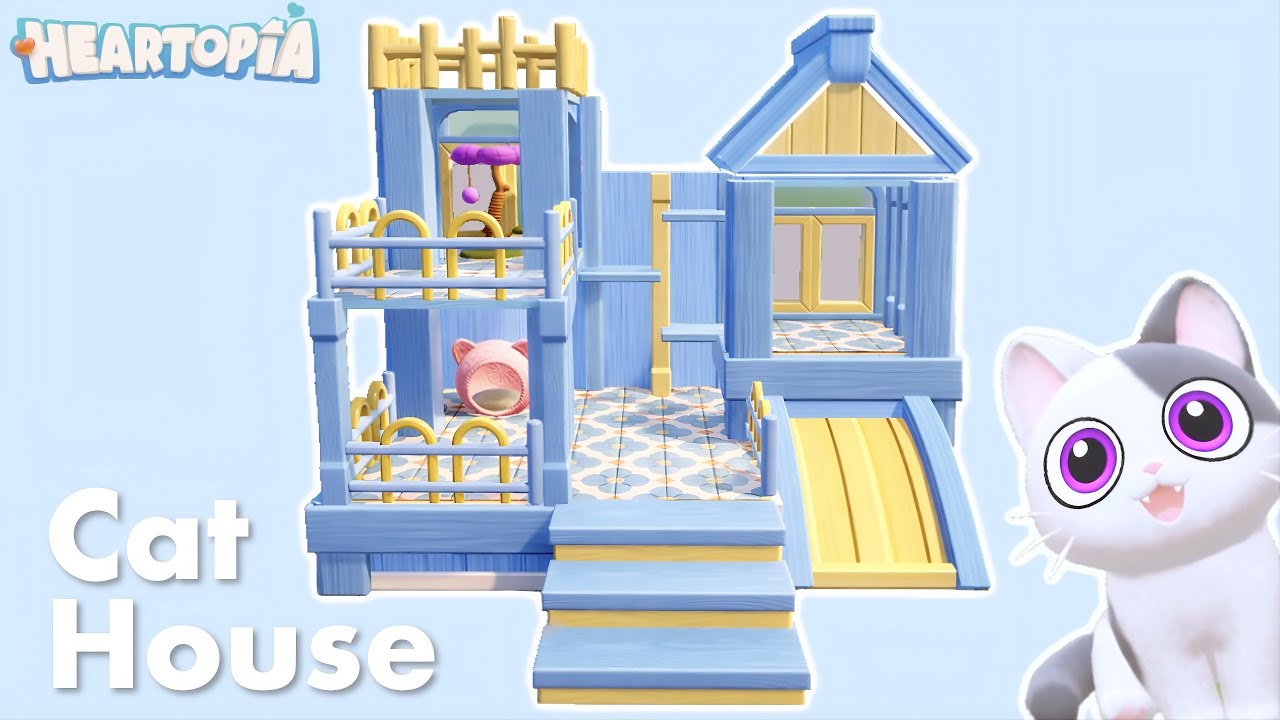 Cute Cat House Tutorial 🐾 | Heartopia building ideas