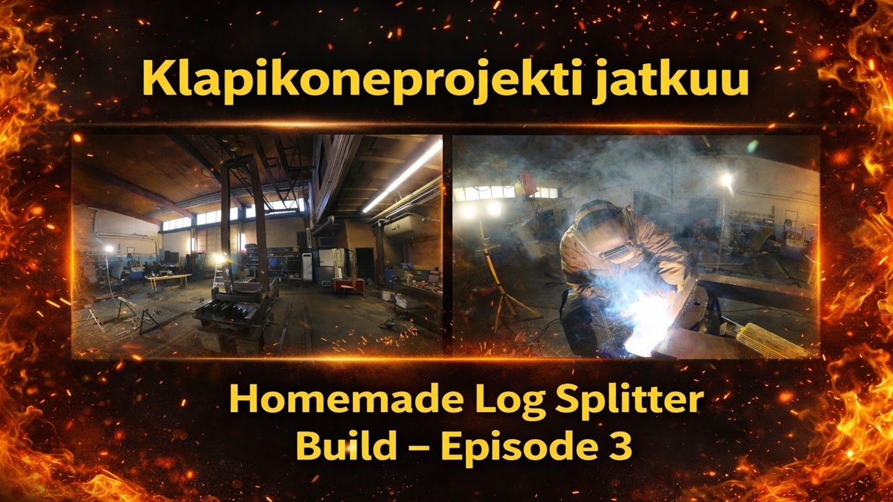 Klapikoneprojekti jatkuu  Homemade Log Splitter Build – Episode 3