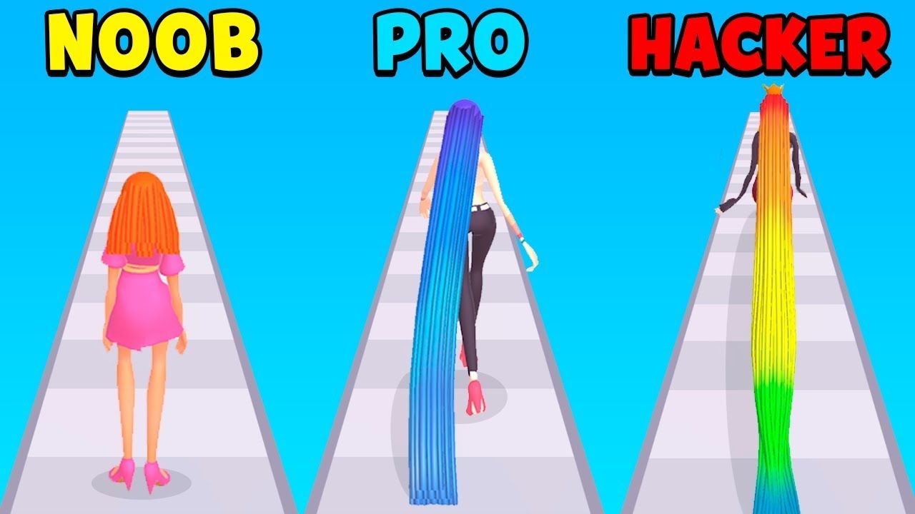 NOOB vs PRO vs HACKER in Hair Challenge