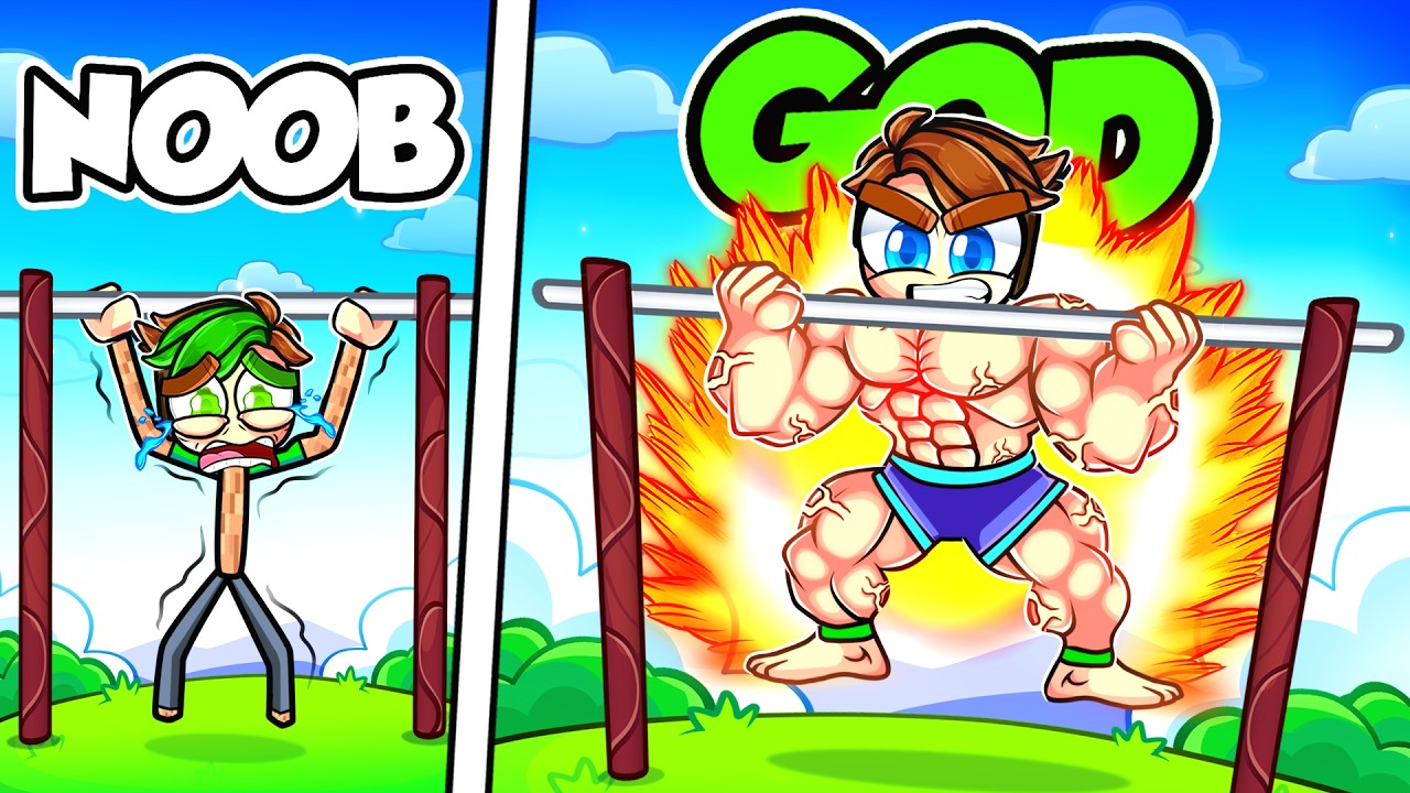 Upgrading NOOB to GOD in Roblox Muscle Race Clicker