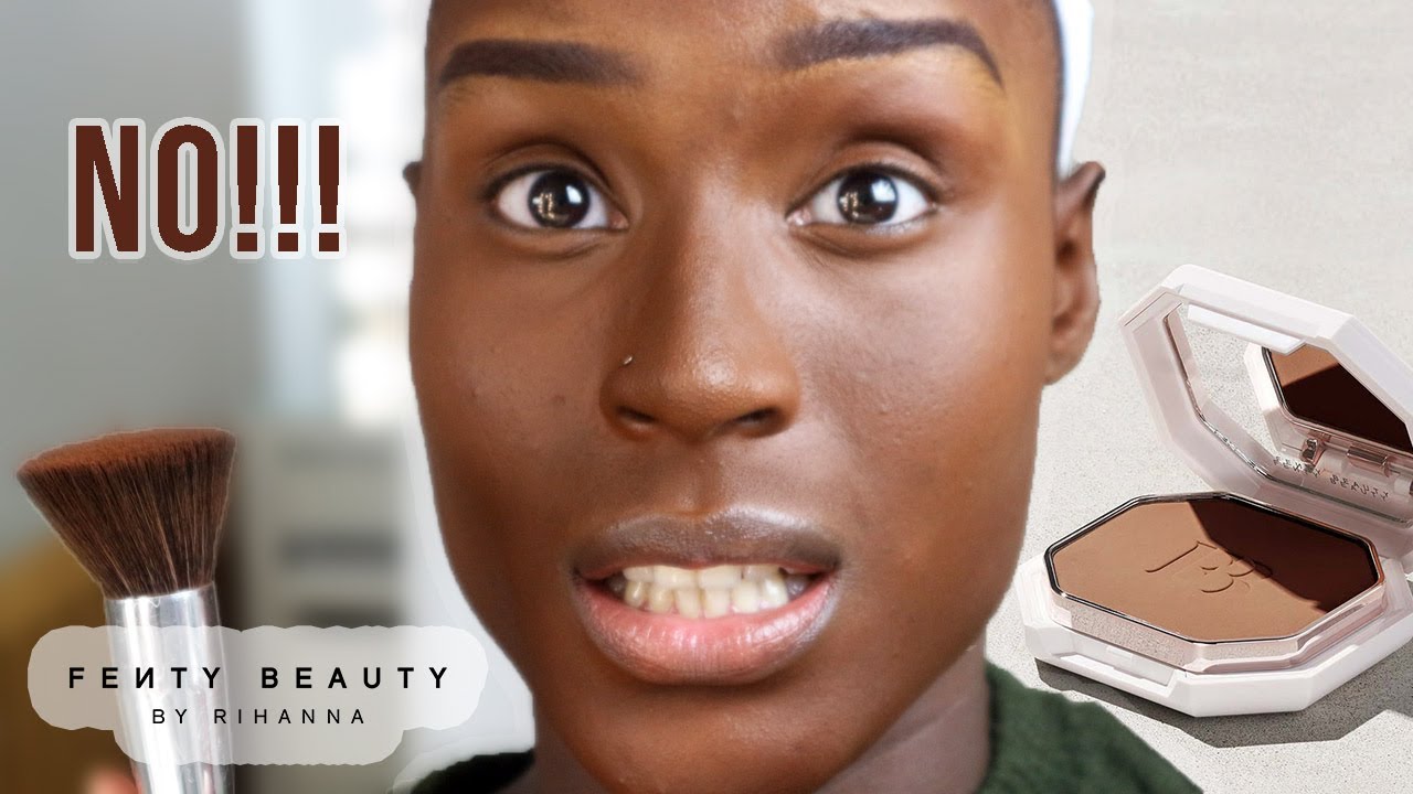 Fenty Beauty Powder Foundation Review & First Impressions | Shade 470 | Dark Skin