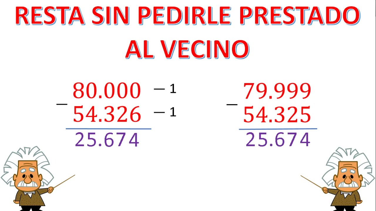 RESTAR SIN PEDIRLE PRESTADO AL VECINO