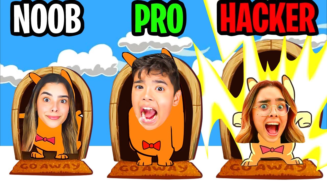 NOOB vs Pro no jogo do Cachorrinho ! - (Game Do Not Disturb!)