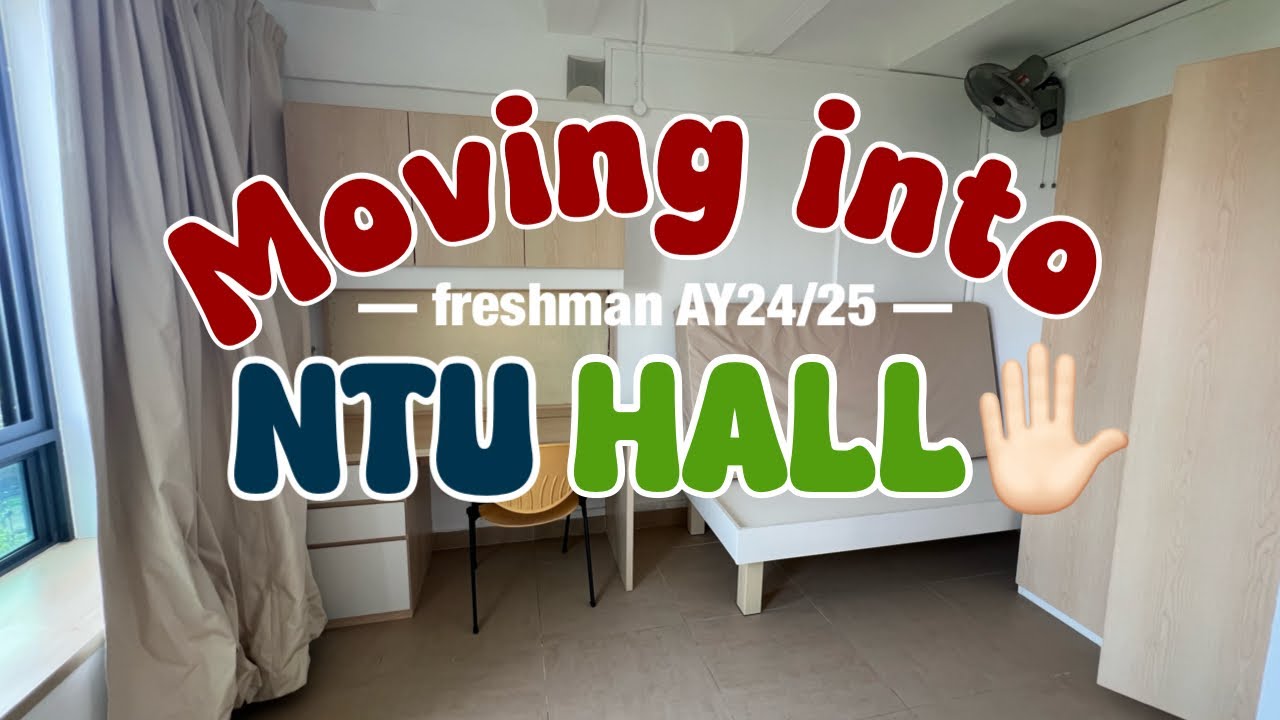 Shifting into NTU Hall 5 Double Room + ROOM TOUR 🥳˖&deg;🏠 ༘ ⋆｡˚ | Uni Diaries #5
