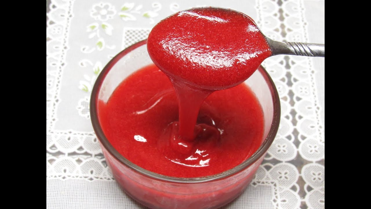 طريقة عمل صوص الفراوله لتزيين الكيك و البوظة والتشيز كيك سهل وسريع/الطعم روووووووووووعه