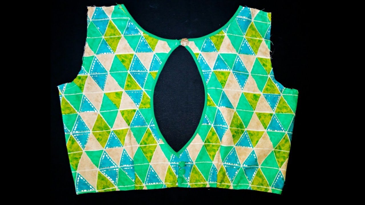 Boat Neck Blouse Design | Cutting & Stitching Of Blouse Back Neck | Blouse Design