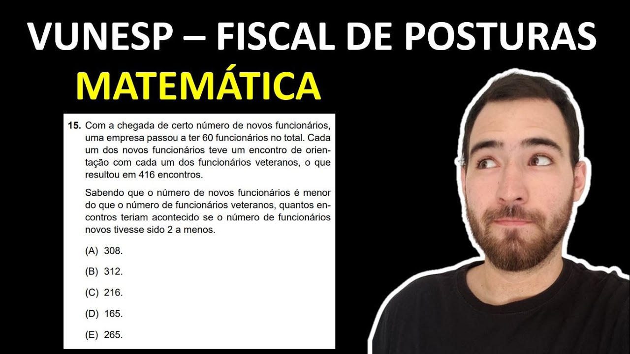 Vunesp - Com a chegada de certo número de novos funcionários uma empresa passou a ter 60
