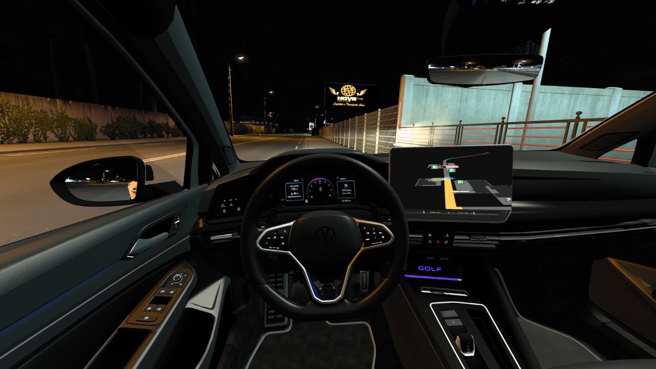 Uber Black POV | Late Client 🚨 | Golf R8 | Goiânia to Serra Dourada 🇧🇷 | ETS2