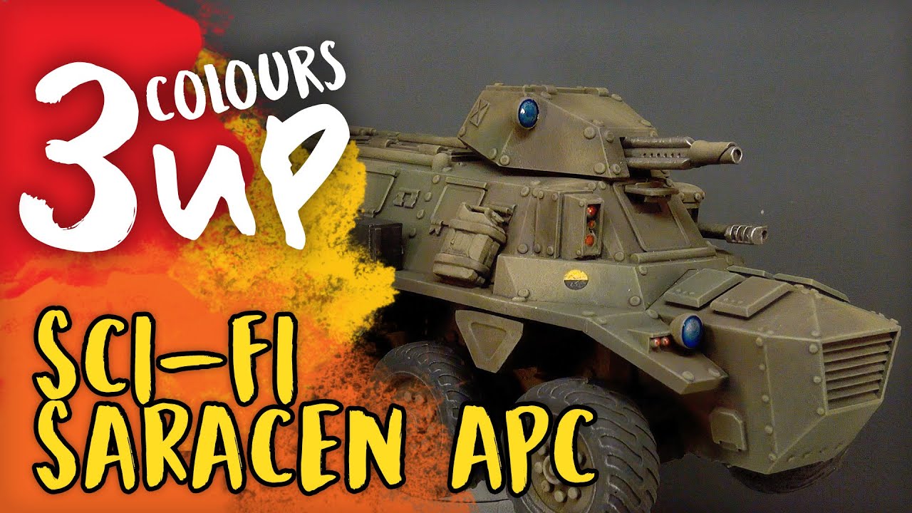 Sci-Fi 28mm Saracen APC (Alternative 40K Vehicle) Painting Tutorial | GGWargame