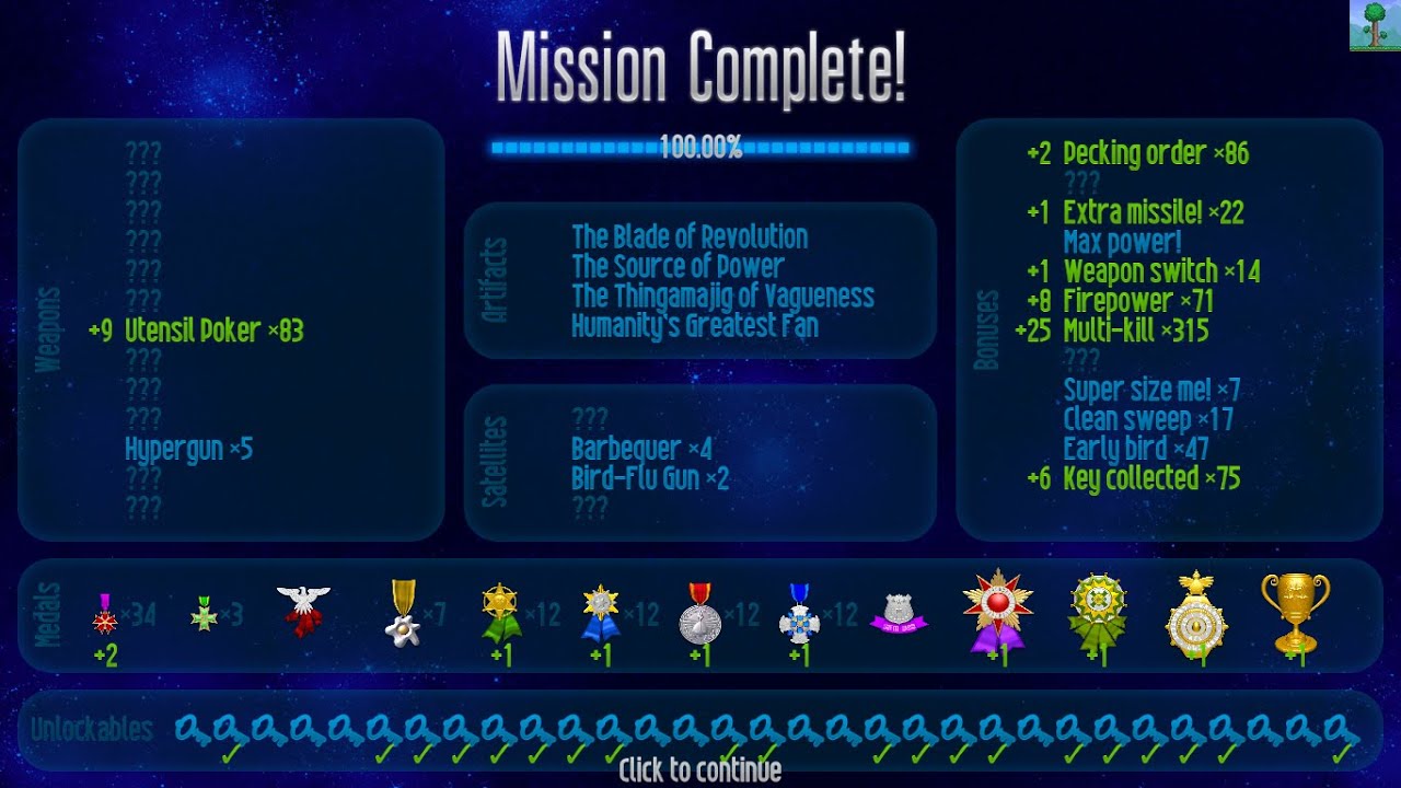 Chicken Invaders 5 - Solo Superstar Hero Longplay (No Death, No Missile, No Satellite, All Medals)
