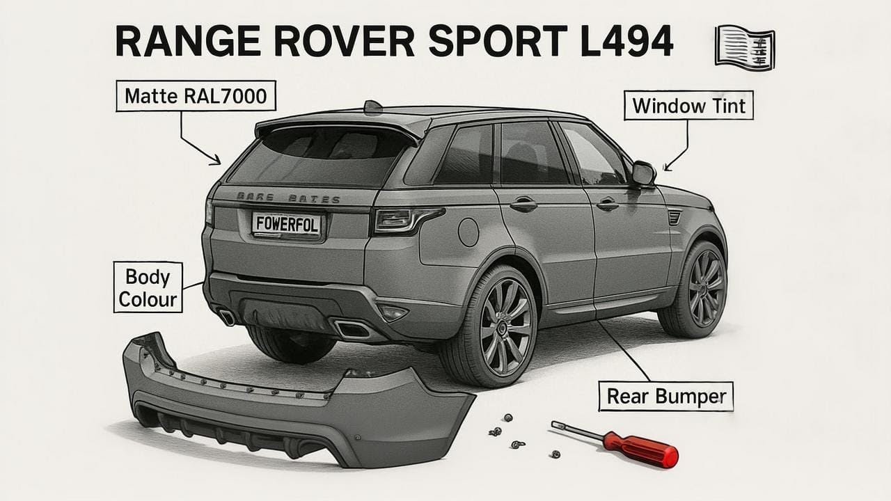 How to remove Range Rover Sport L494 rear bumper