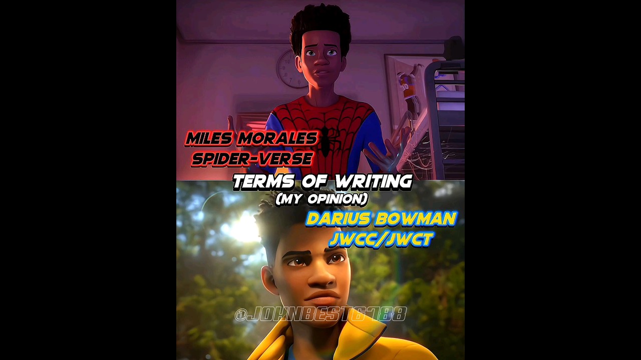 Miles Morales VS Darius Bowman (Terms of Writing) | Spider Verse VS JWCC/JWCT | #shorts